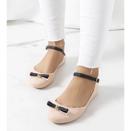 D/GMR Damen-Ballerinas in Heidebeige