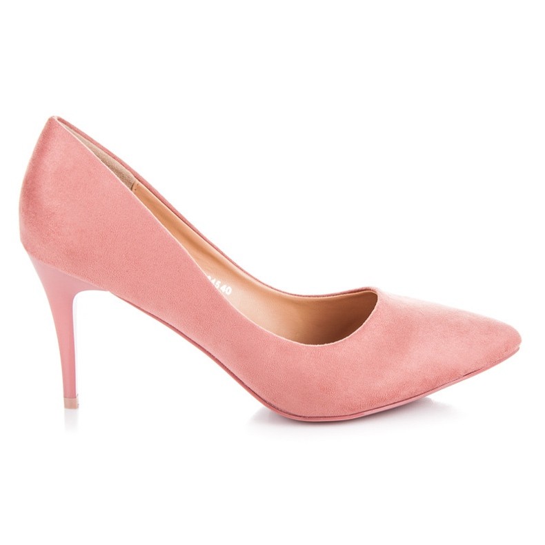 Ideal Shoes Wildleder-High Heels rosa