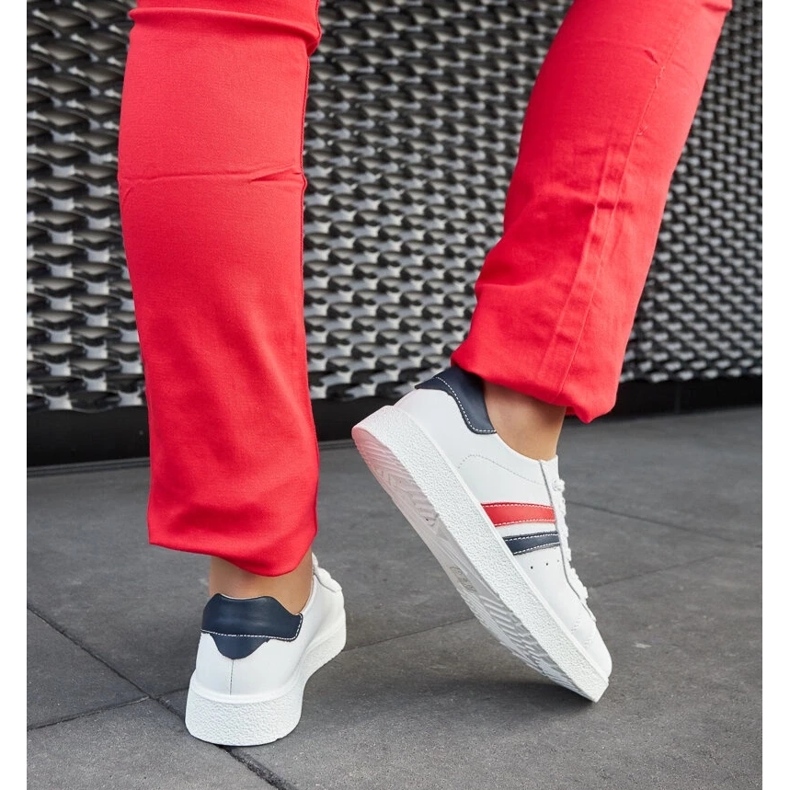 D/GMR Weiße Camilla-Schnürsneakers aus Leder