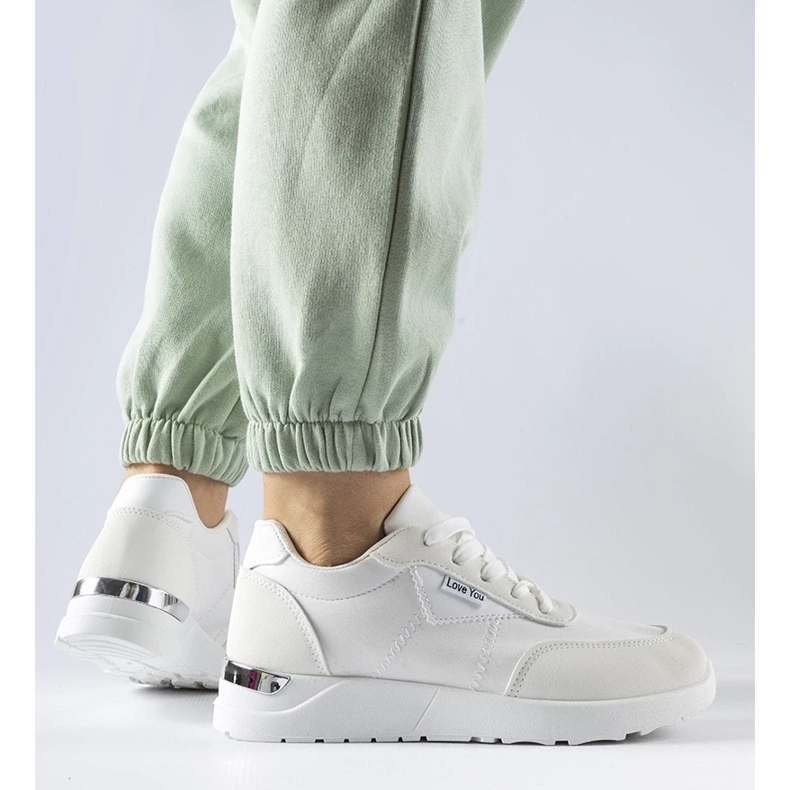 D/GMR Weiße Stoffsneaker von Geraldino