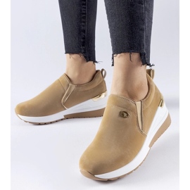 D/GMR Dunkelbeige Vitale Keilsneaker