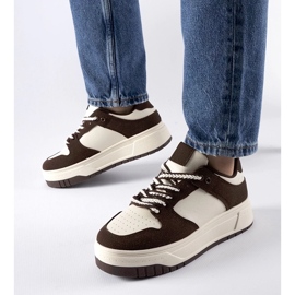 D/GMR Braune Turnschuhe auf der Crim-Plattform