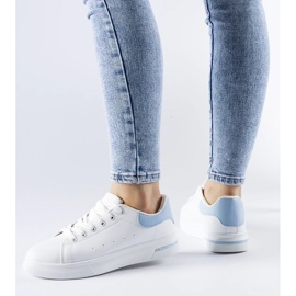 D/GMR Weiße und blaue Leland-Sneaker