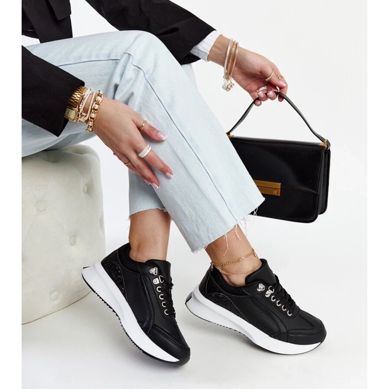 D/GMR Schwarze Taima-Plateau-Sneaker