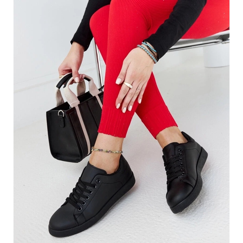 D/GMR Schwarze Birikti-Plateau-Sneaker