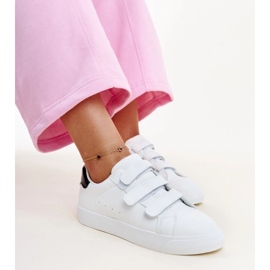 Weiße und schwarze Klett-Sneaker von Samala