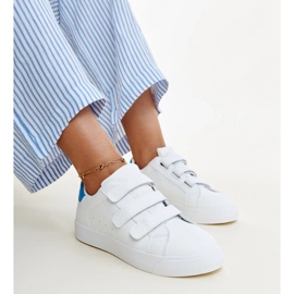 Weiße und blaue Klett-Sneaker von Samala