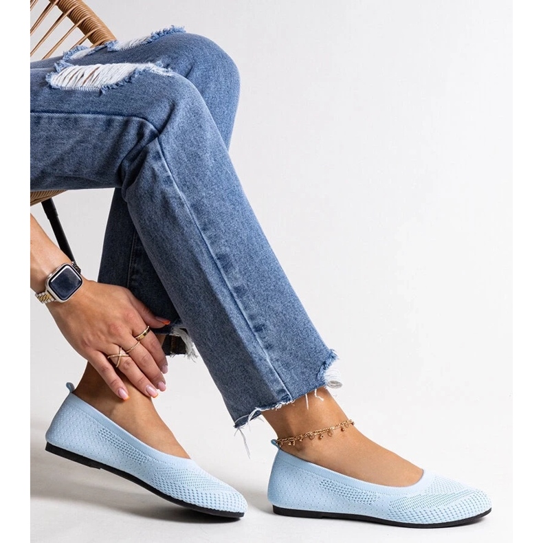 D/CEO Blaue Ballerinas aus Stoff von Yafia