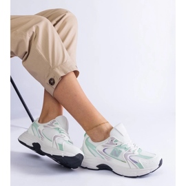 D/CEO Weiße und grüne Sportschuhe für Frauen Sneaker Sedilla