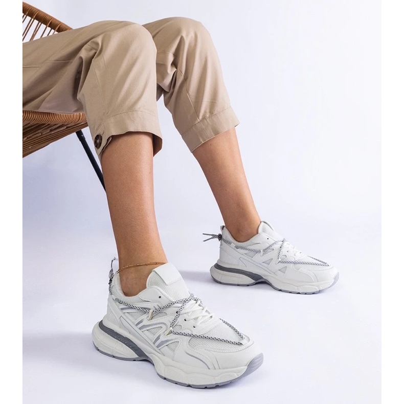 D/CEO Weiße Damen-Sneaker mit massiver Colunga-Sohle