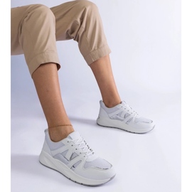 D/CEO Weiße Sneaker mit dicker Sierra-Sohle