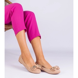 D/CEO Beige Classic Ballerinas mit einem Masolbogen