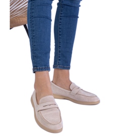 Beige Classic Openwork Slaafers aus Ekozamsz