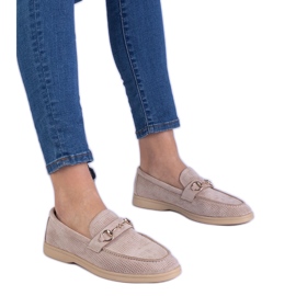 Brown Openwork Ekozamszamowe -Ladung mit einer goldenen Dekoration braun