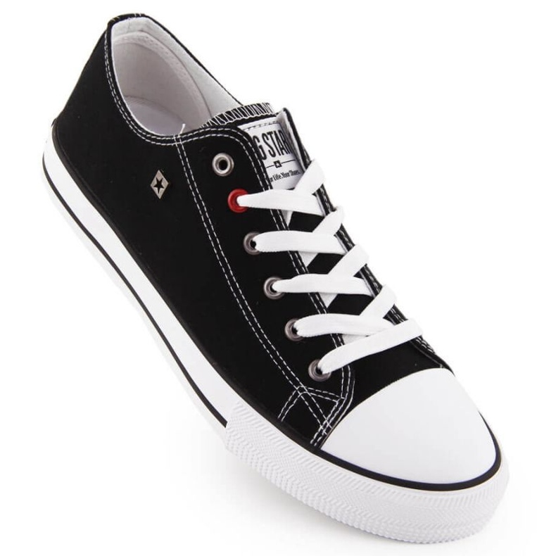 Männer klassischer Big Star Int2077a Black Sneakers schwarz