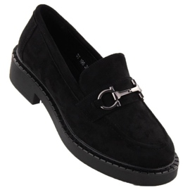 Sergio Leone SK455A Moccasins schwarz mit einer Verzierung