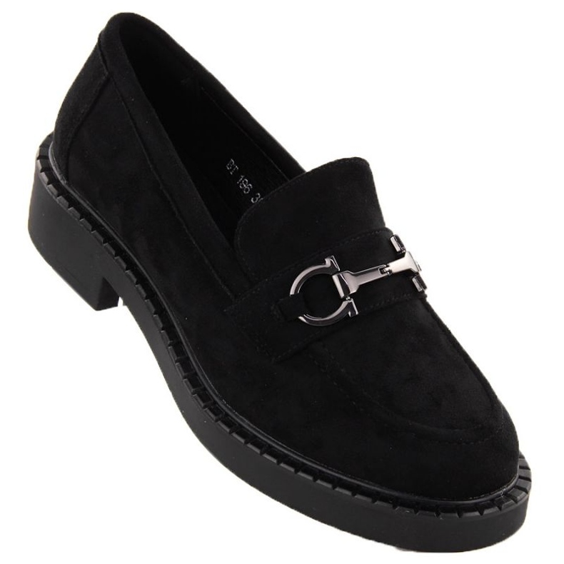 Sergio Leone SK455A Moccasins schwarz mit einer Verzierung