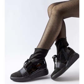 D/CEO Schwarze Spoleto-Keilsockenstiefeletten