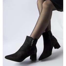 D/CEO Schwarze Stiefeletten aus Öko-Wildleder mit Pikeville-Absatz