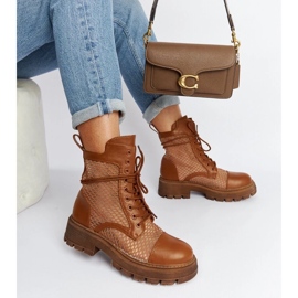 D/CEO Braune transparente Waldeck-Stiefel