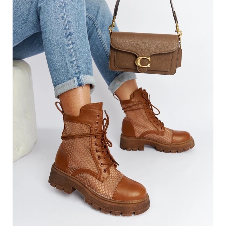 D/CEO Braune transparente Waldeck-Stiefel