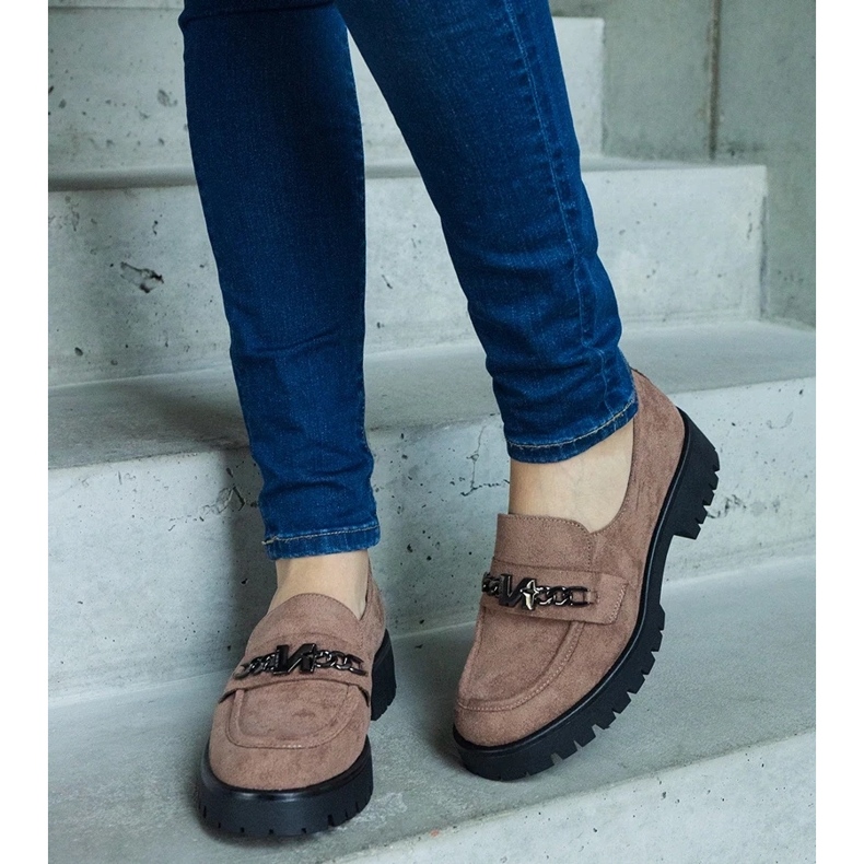 D/CEO Braune Wildleder-Loafer von Vinceza