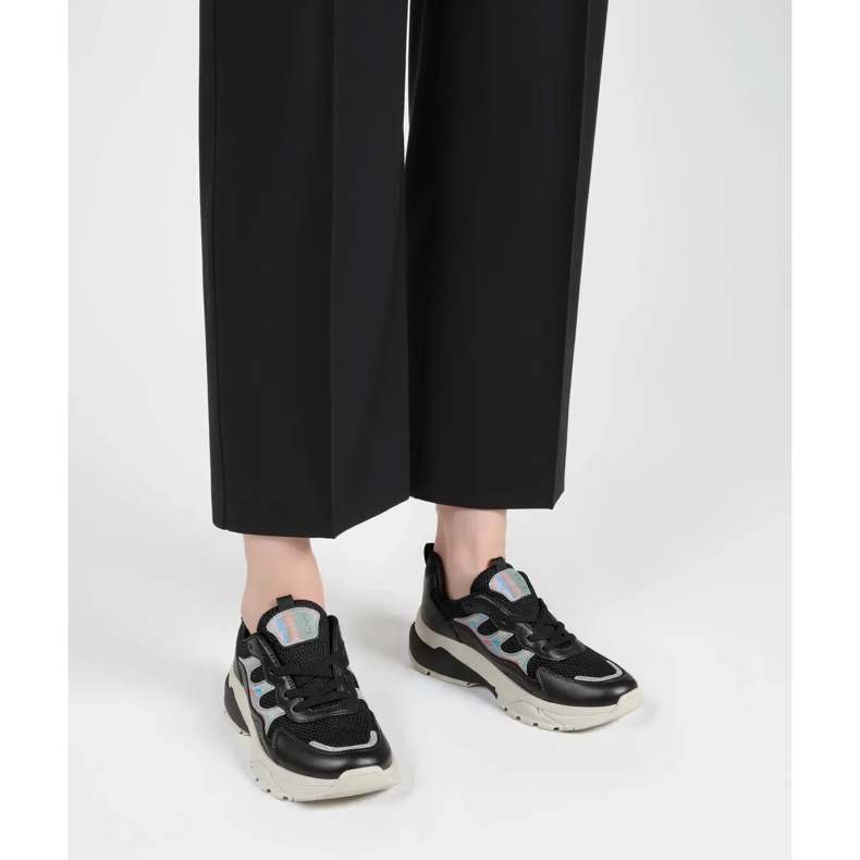 Frauen -Neo -Sport -Sneaker schwarz