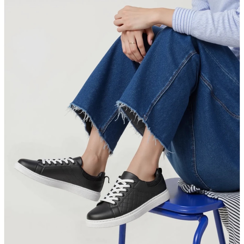 Frauen -Sneaker Veltor Black schwarz