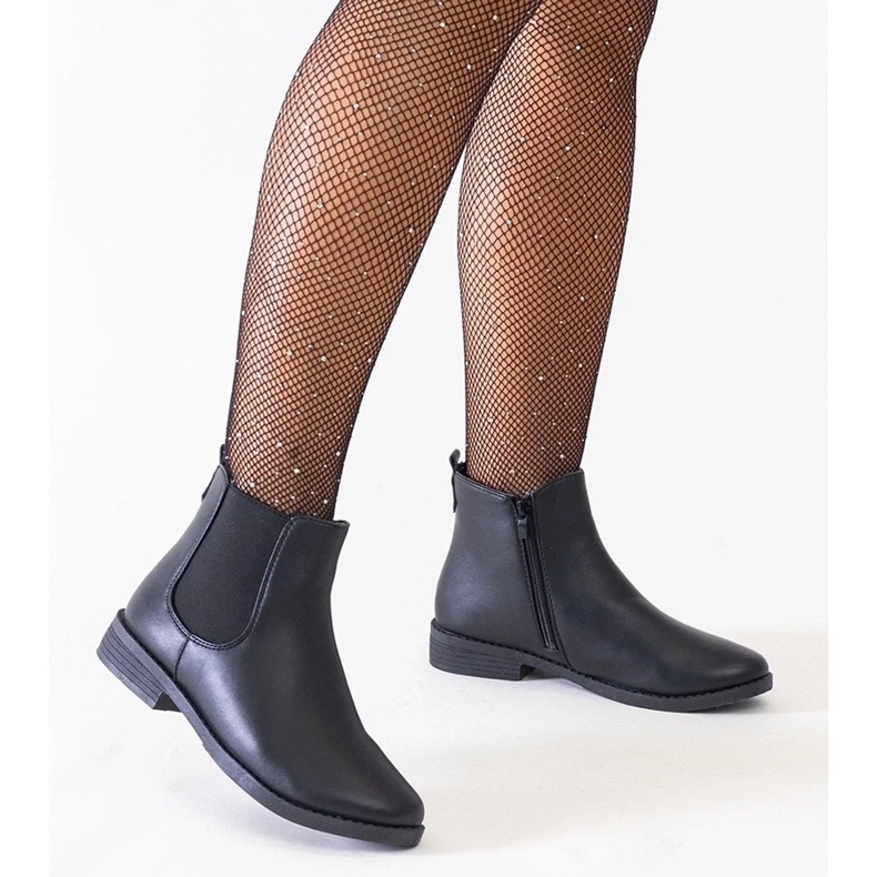 D/CEO Schwarze klassische Stiefeletten mit elastischem Einsatz aus Maiza-Faux-Wildleder