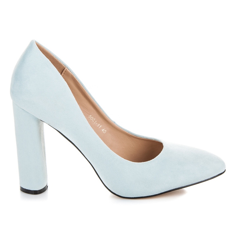 Vices New Collection Wildleder-Pumps auf einer Säule blau