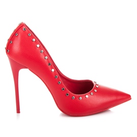 Vices New Collection Pins mit Strasssteinen rot