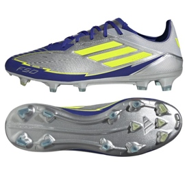 Adidas f50 pro messi fg jr8023 silberne fußballschuhe