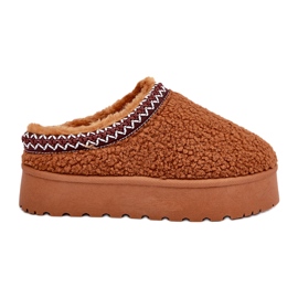 Seastar Plateau-Schneestiefel aus kamelfarbenem Schaffell mit Fell braun