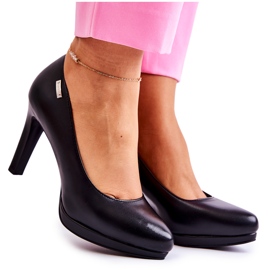 Sergio Leone Frauen klassische Pumpen auf der Plattform schwarz