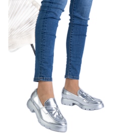 Silber klassische Schuhe mit Randflächen