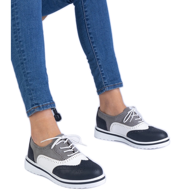 Schwarze klassische Oxford -Schuhe