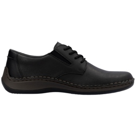 Komfort Herrenlederschuhe Rieker 05211-00 Schwarz