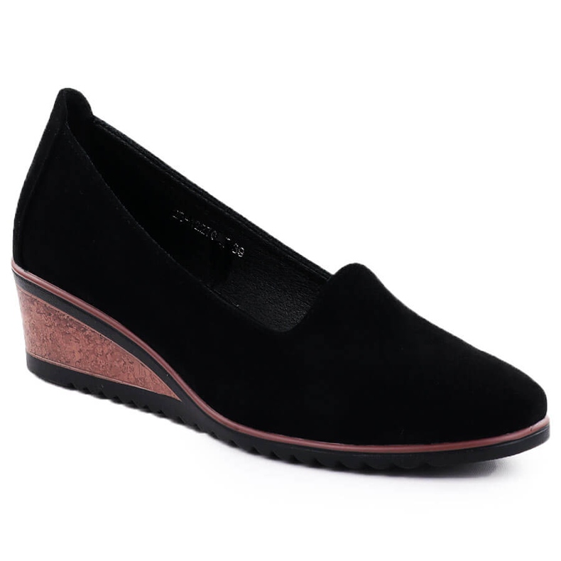 Schuhe auf Keilen Wildleder schwarzer Potocki SZ12276