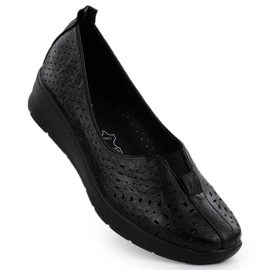 Frauenschuhe Slip-on Openwork Black Jezzi RMR1840-13 schwarz