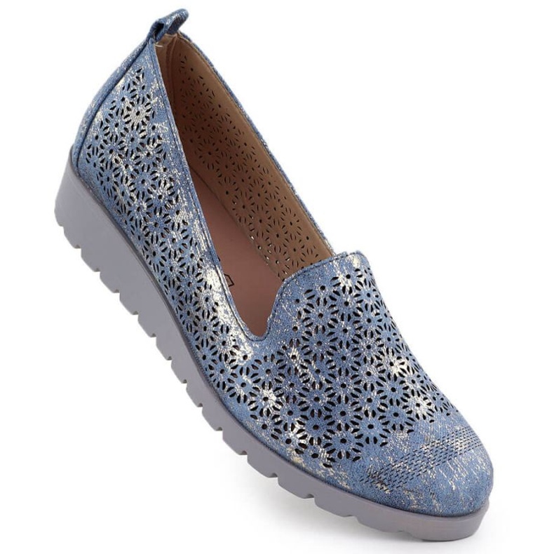 M.Daszyński Schuhe bei M. Daszyński MR1628-20 in Blumen blau