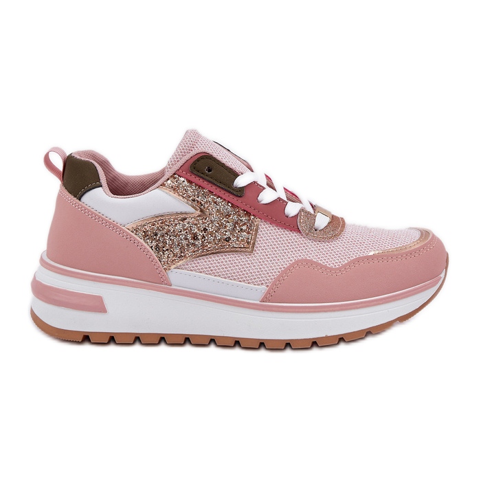 Glänzende rosa Sportschuhe für Frauen