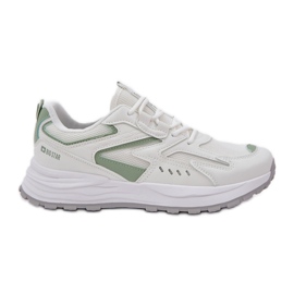 Frauen Sportschuhe Big Star NN274A095 Hi-Poly-System White-Green System weiß