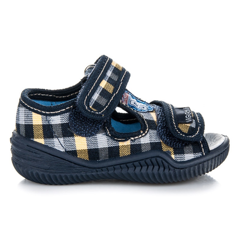 Viggami Jungen karierte Schuhe blau