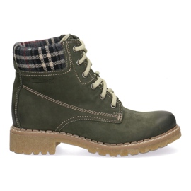 Polbut Solid Leder Frauenstiefel Pollonus Grün 5-0739-007