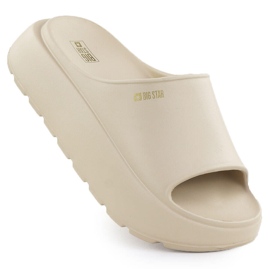 Frauen Sportflip flops auf einem dicken alleinigen Big Star RR274A569 beige