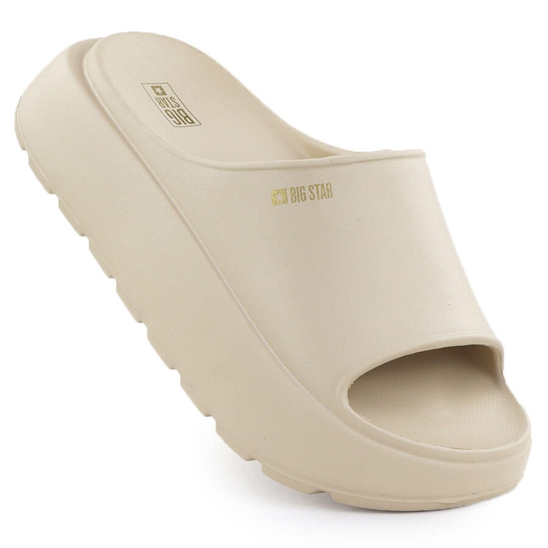 Frauen Sportflip flops auf einem dicken alleinigen Big Star RR274A569 beige