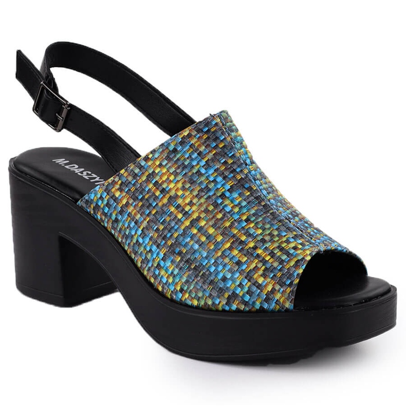 Frauensandalen auf dem M. Daszyński Braid Post MR23126-7 blau