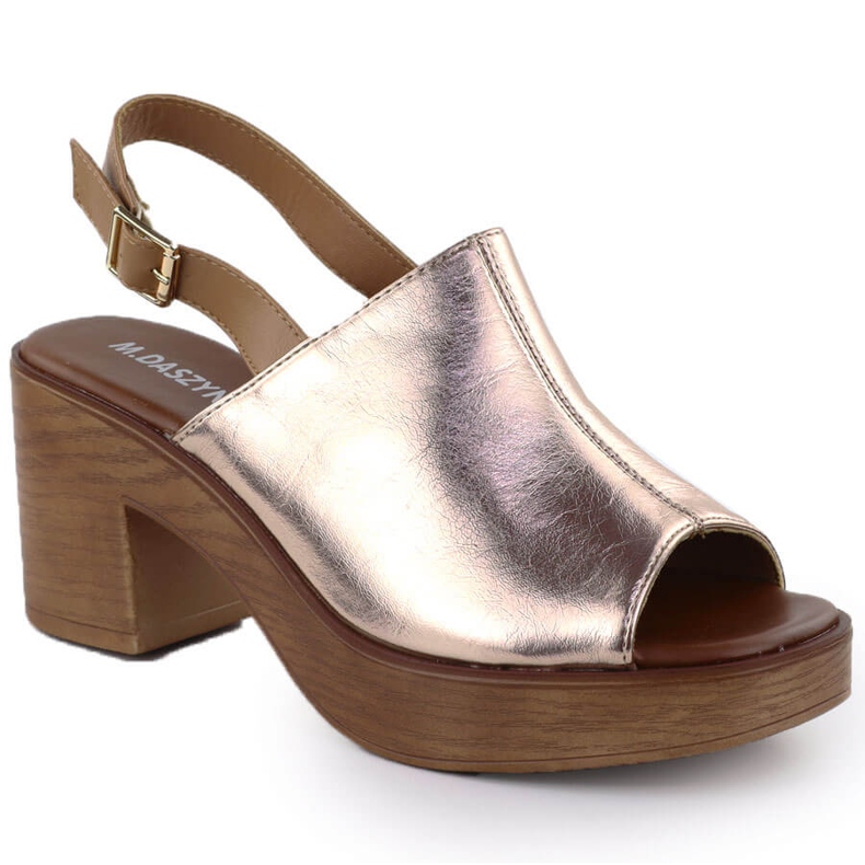 Frauensandalen auf dem Złote Post M. Daszyński MR23126-7 golden