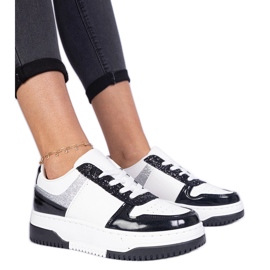 Schwarze Damen-Sneaker mit dicker Sohle