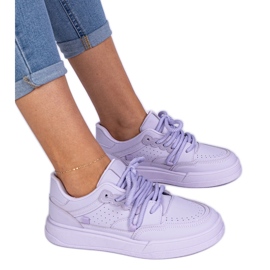Violet Frauensport -Sneaker von Eco -Leather lila